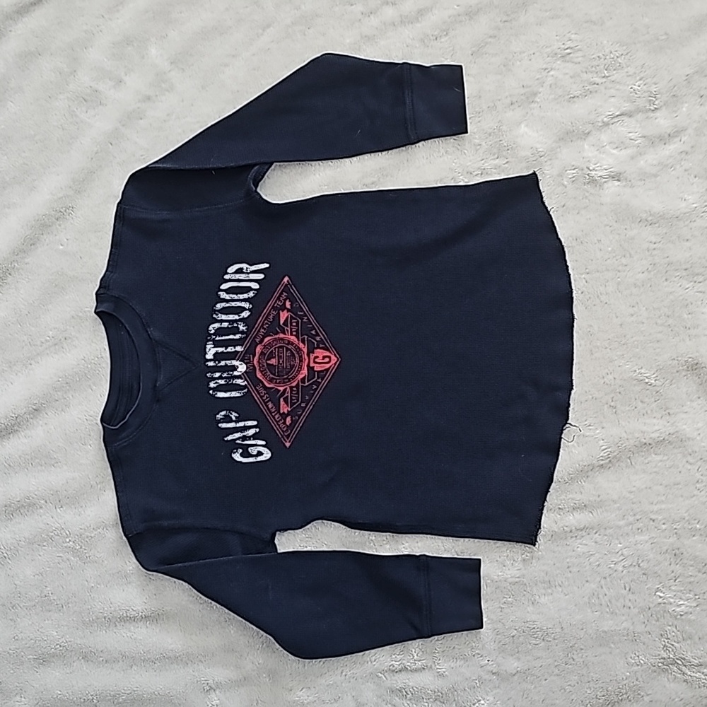 GapKids Boys Small Navy Waffle Crewneck
